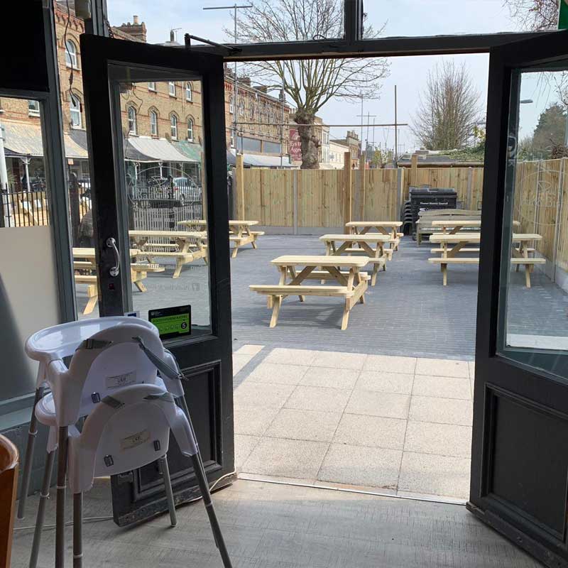 Images of or garden after renovation - Paul's Bar and Bistro
