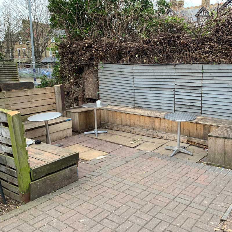 Images of or garden before renovation - Paul's Bar and Bistro