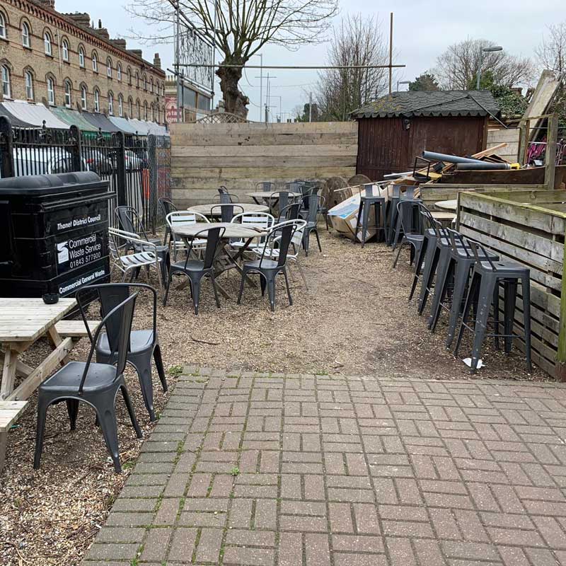Images of or garden before renovation - Paul's Bar and Bistro